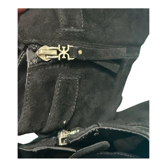 Sam Edelman, Mandi, Black Ankle Booties with Curved Heel - Picture 4 of 8